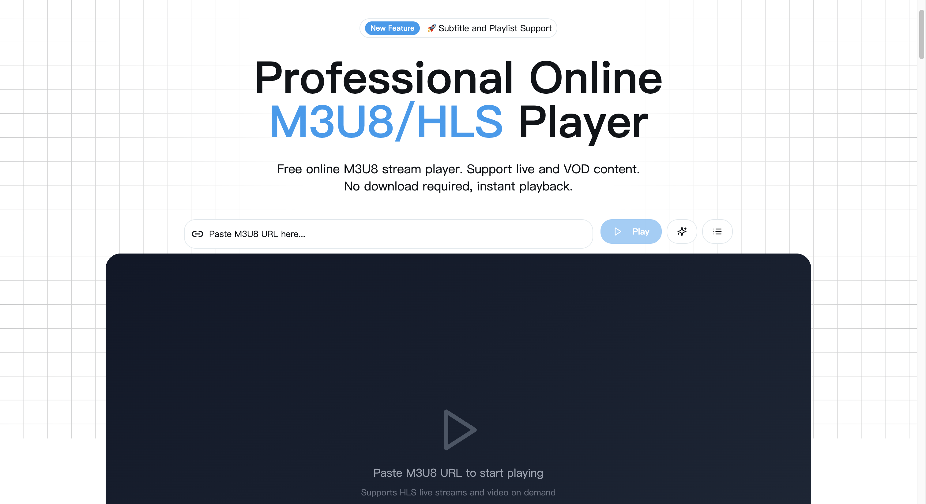 M3U8 Player Screenshot